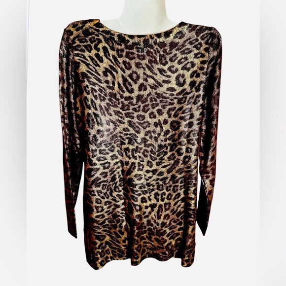 Alberto Malaki Leopard High School/ Low Sweater. Size M - Picture 2 of 4
